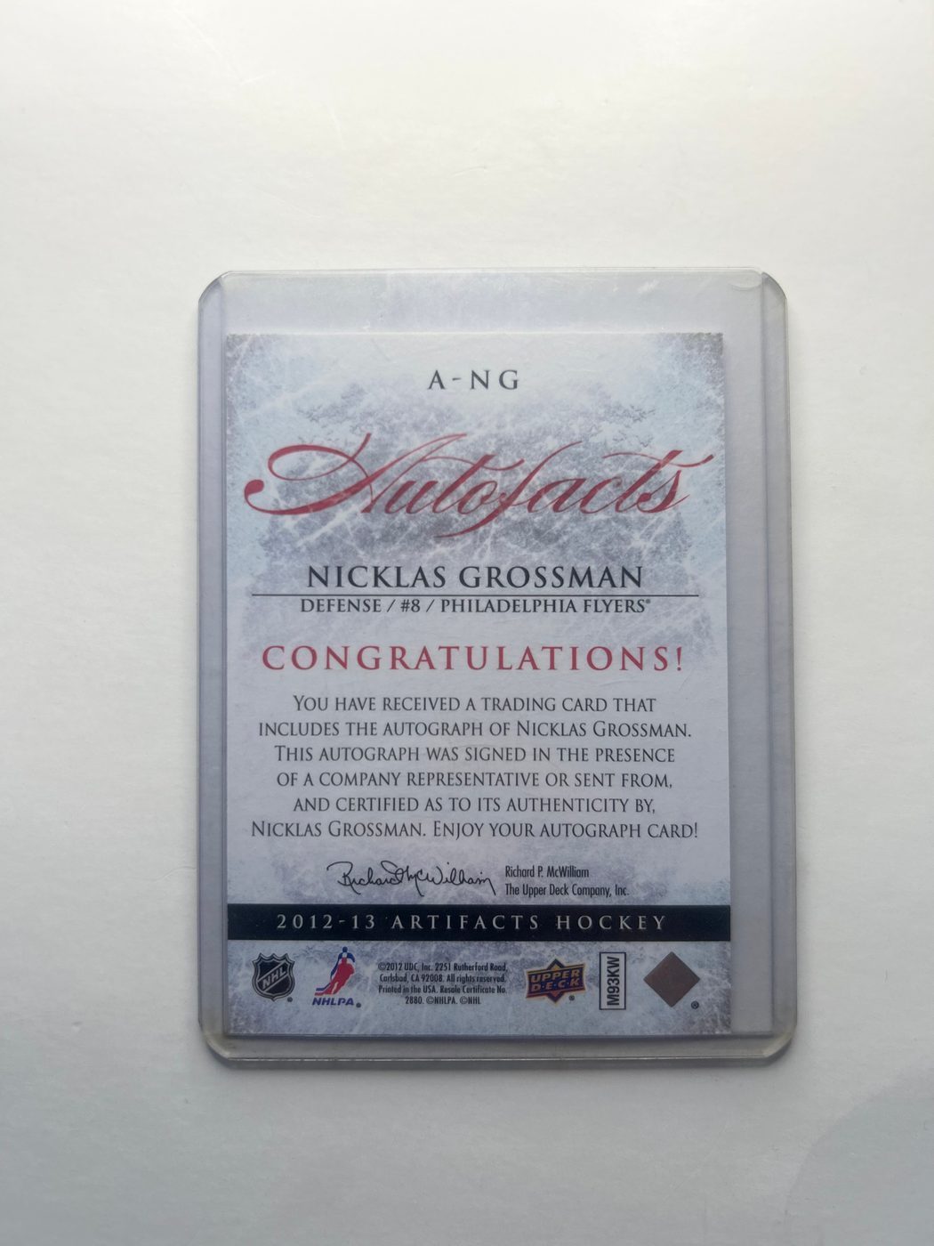 Nicklas Grossman Autofacts #A-NG 2