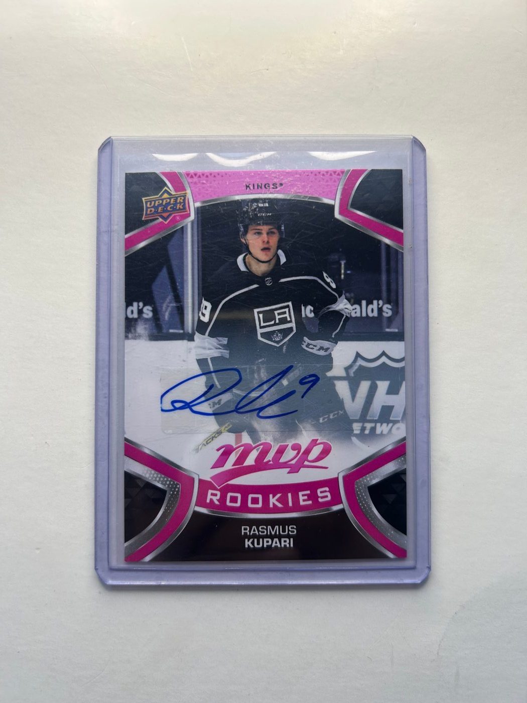 2021-22 Upper Deck MVP Rookie Magenta Auto Rasmus Kupari