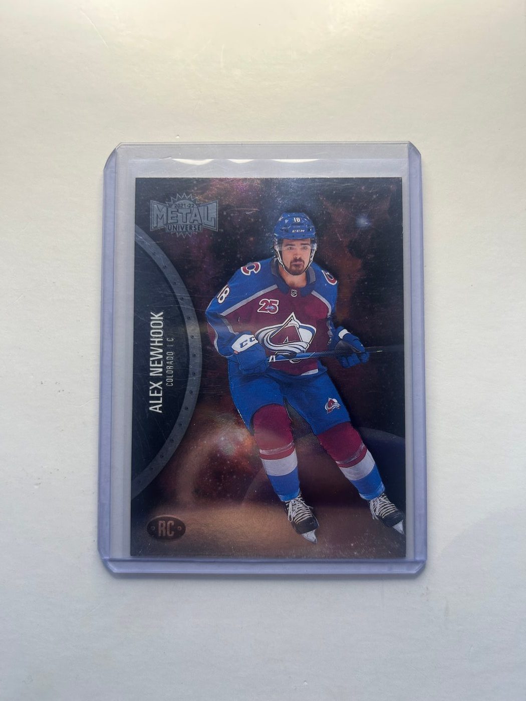 2021-22 SkyBox Metal Universe Alex Newhook Rookie Card #180