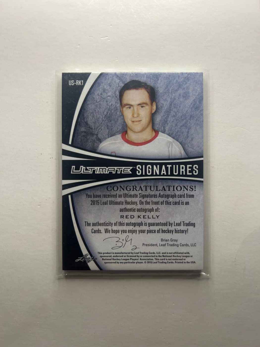 Red Kelly 2015 Leaf Ultimate Signatures Blue Spectrum /12 2