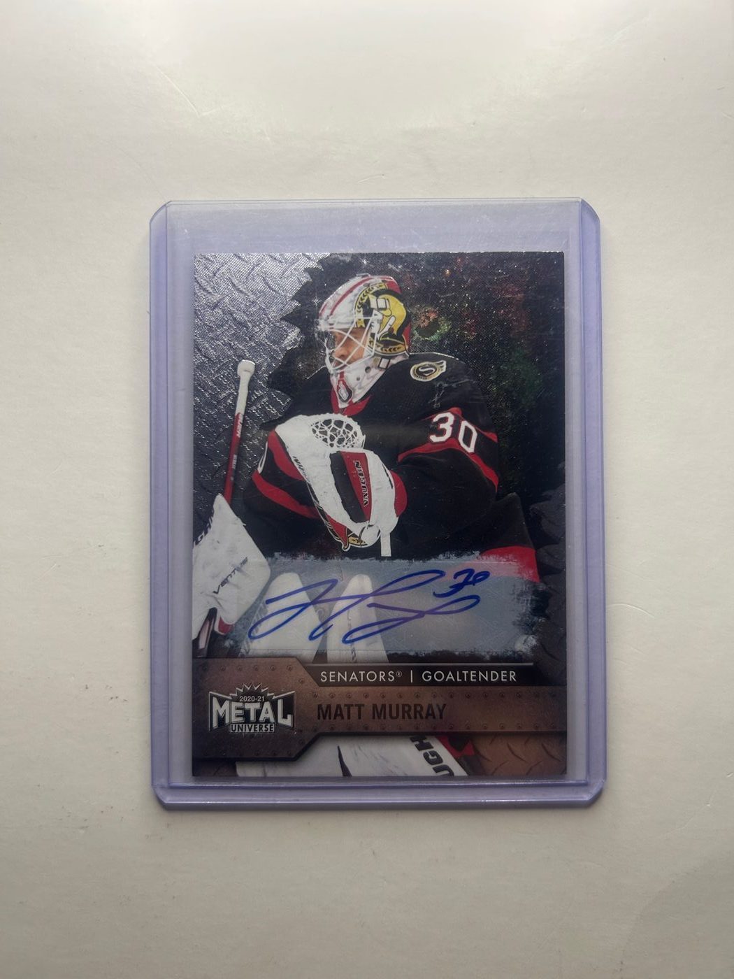 2020-21 Skybox Metal Universe Base Autograph Matt Murray #83