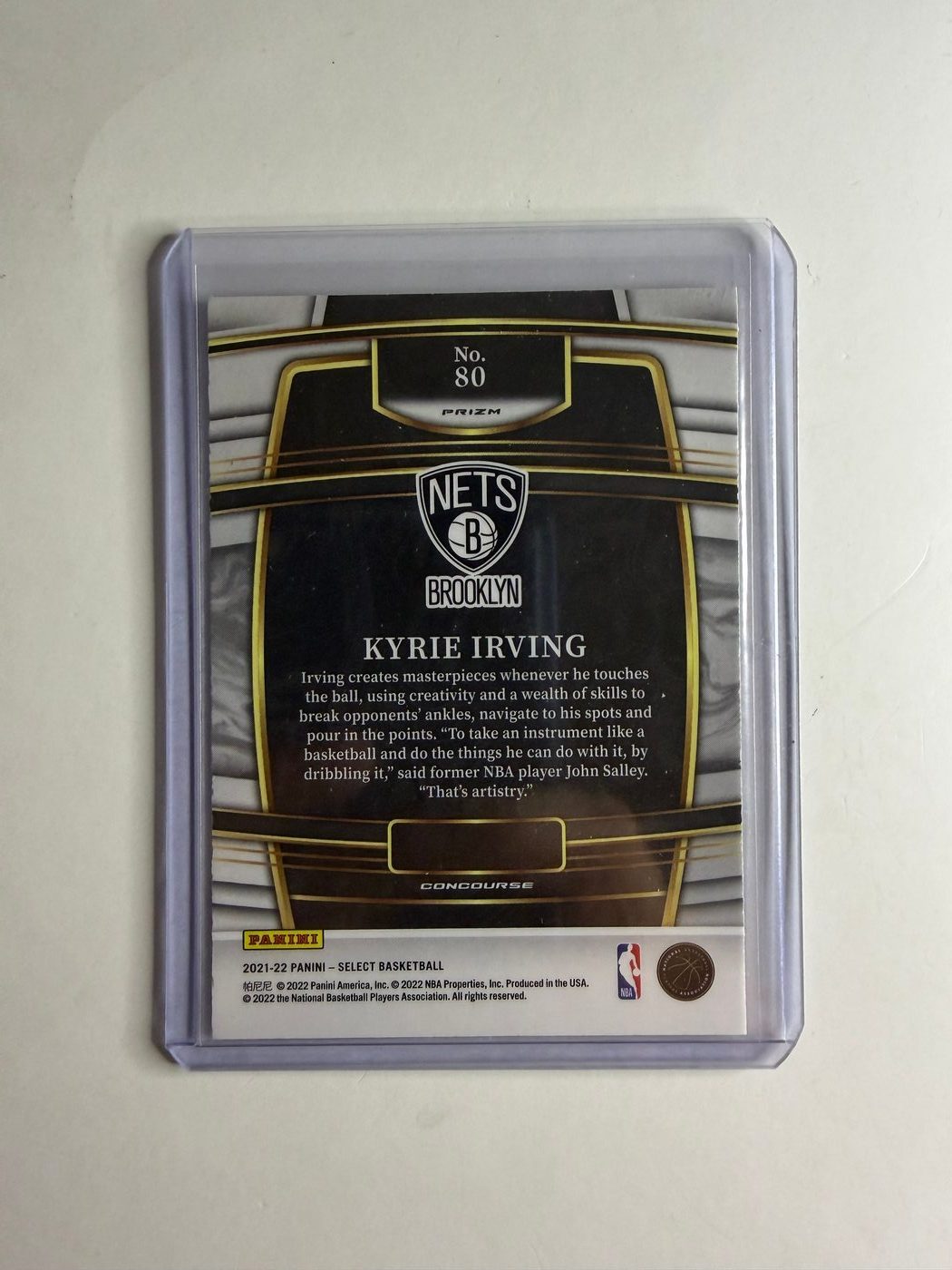 Kyrie Irving 2021-22 Select Basketball Orange Flash 2