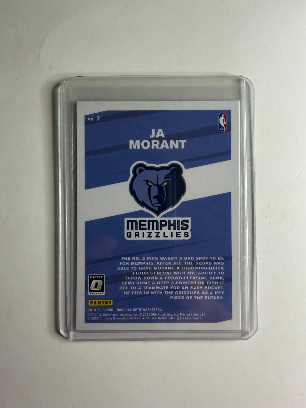 2019-20 Panini Donruss Optic My House Ja Morant 2