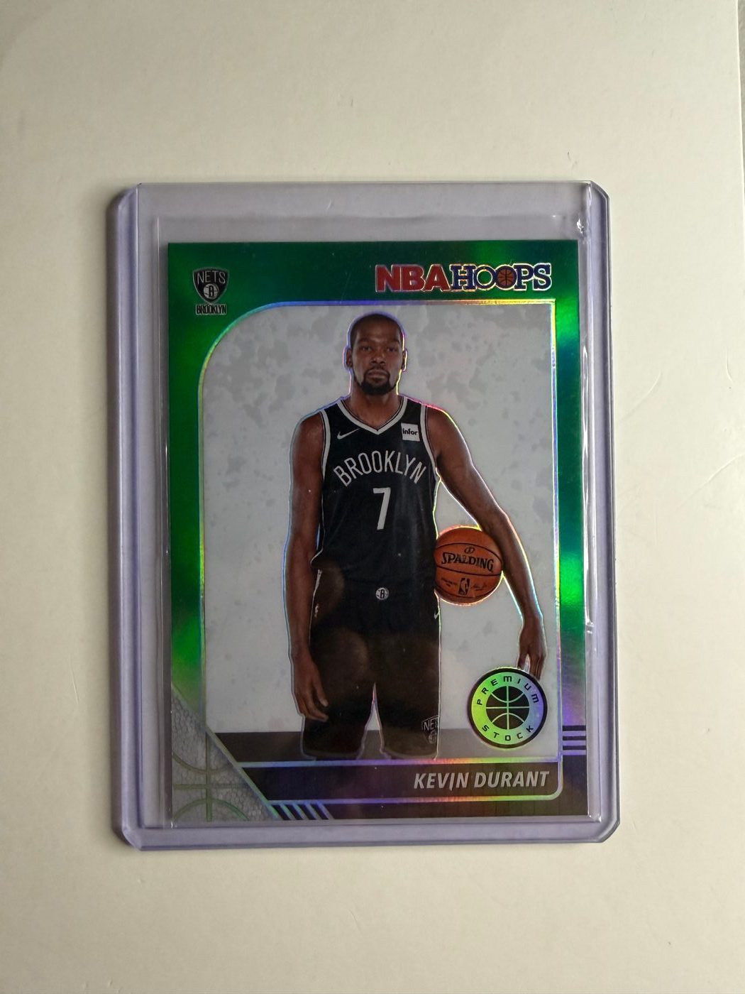 2019-20 Panini NBA Hoops Premium Stock Green Parallel Kevin Durant