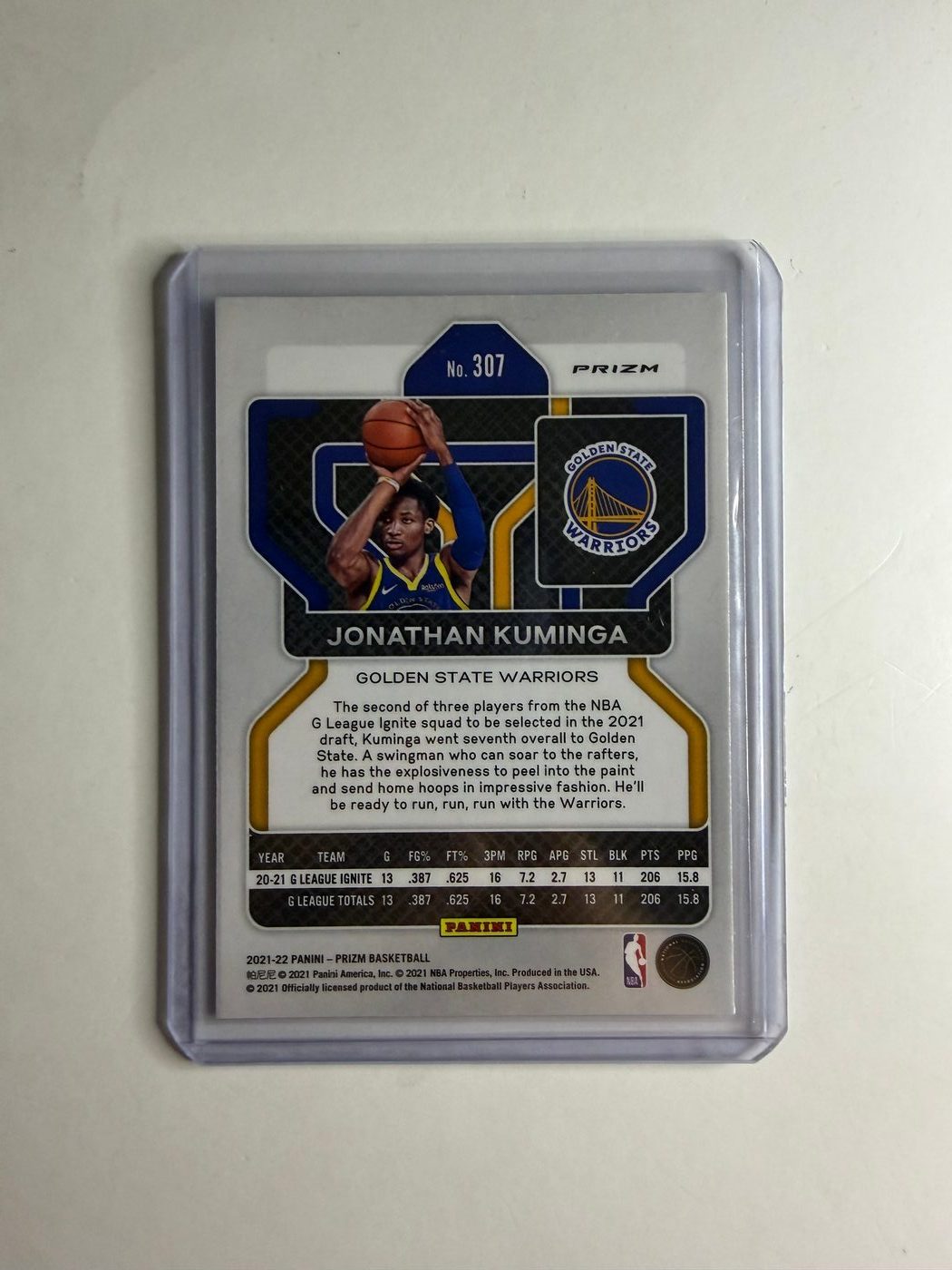 2021-22 Prizm Basketball Rookie Cracked Ice Jonathan Kuminga 2