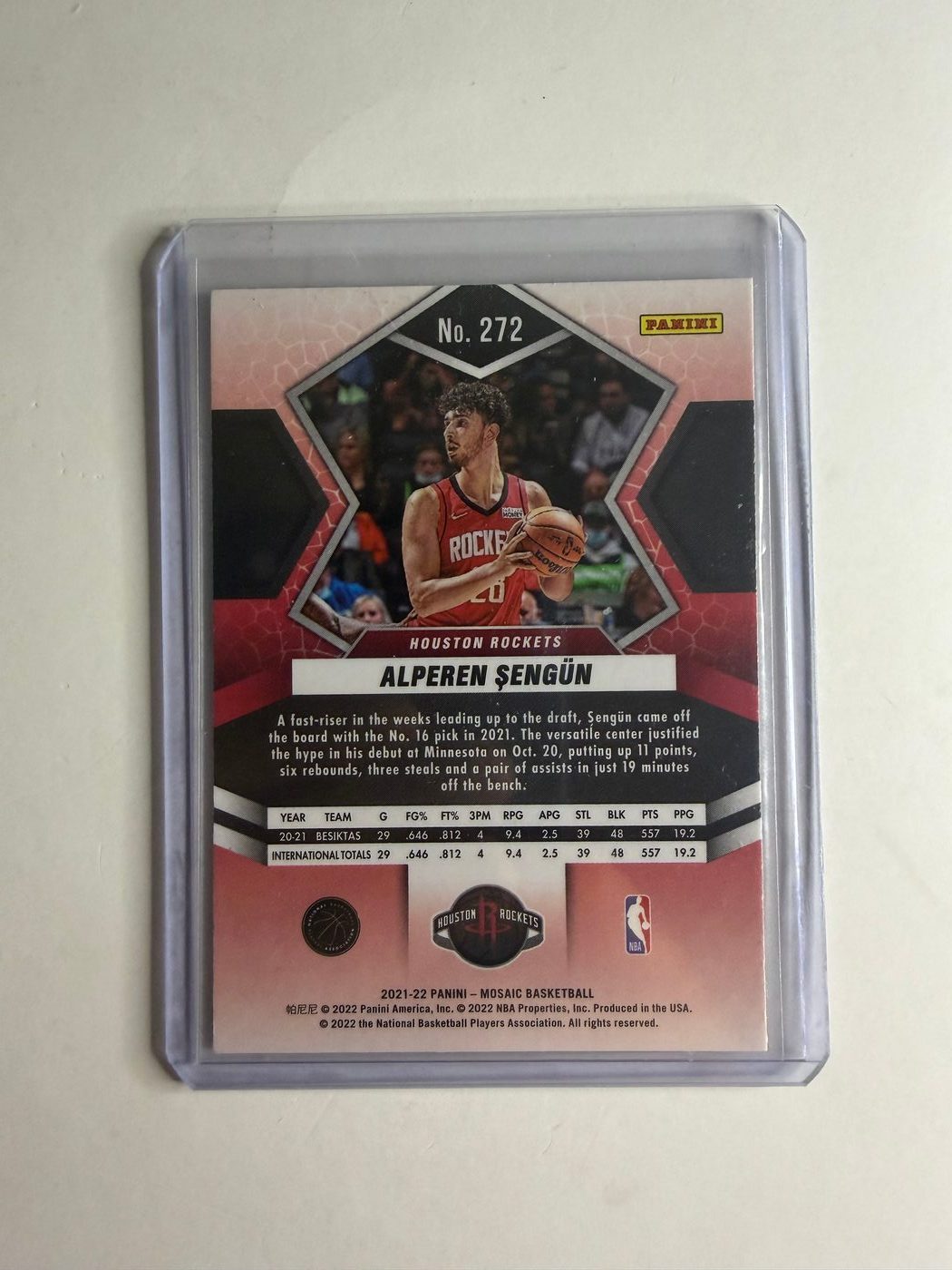 2021-22 Mosaic Basketball NBA Debut Base Alperen Sengun 2