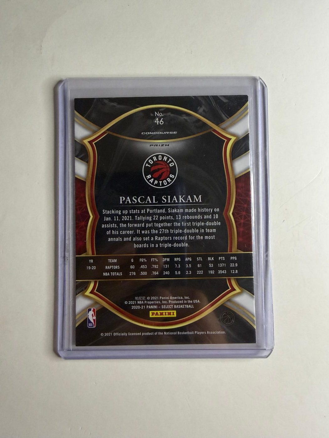 2021-22 Panini Select Red White Orange Shimmer Pascal Siakam 2