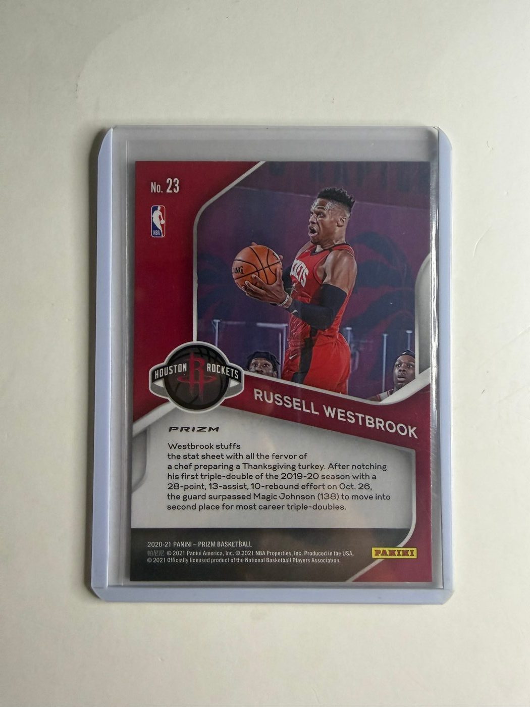 2020-21 Panini Prizm Dominance Green Parallel Russel Westbrook 2