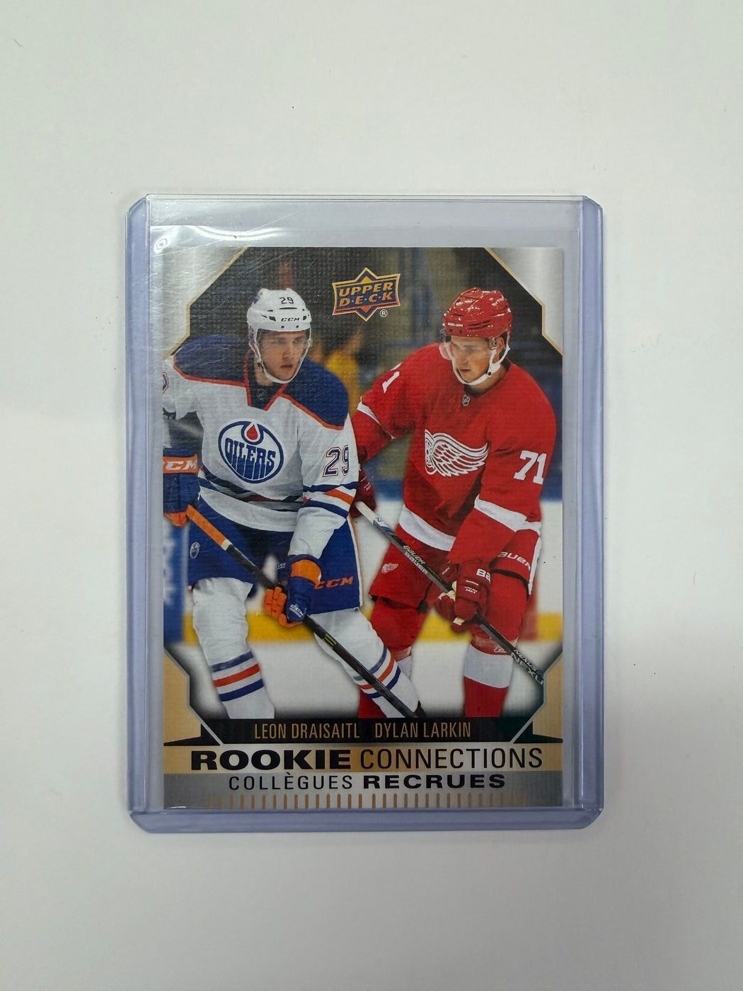 2023-24 Leon Draisaitl Dylan Larkin Upper Deck Tim Hortons Rookie Connections