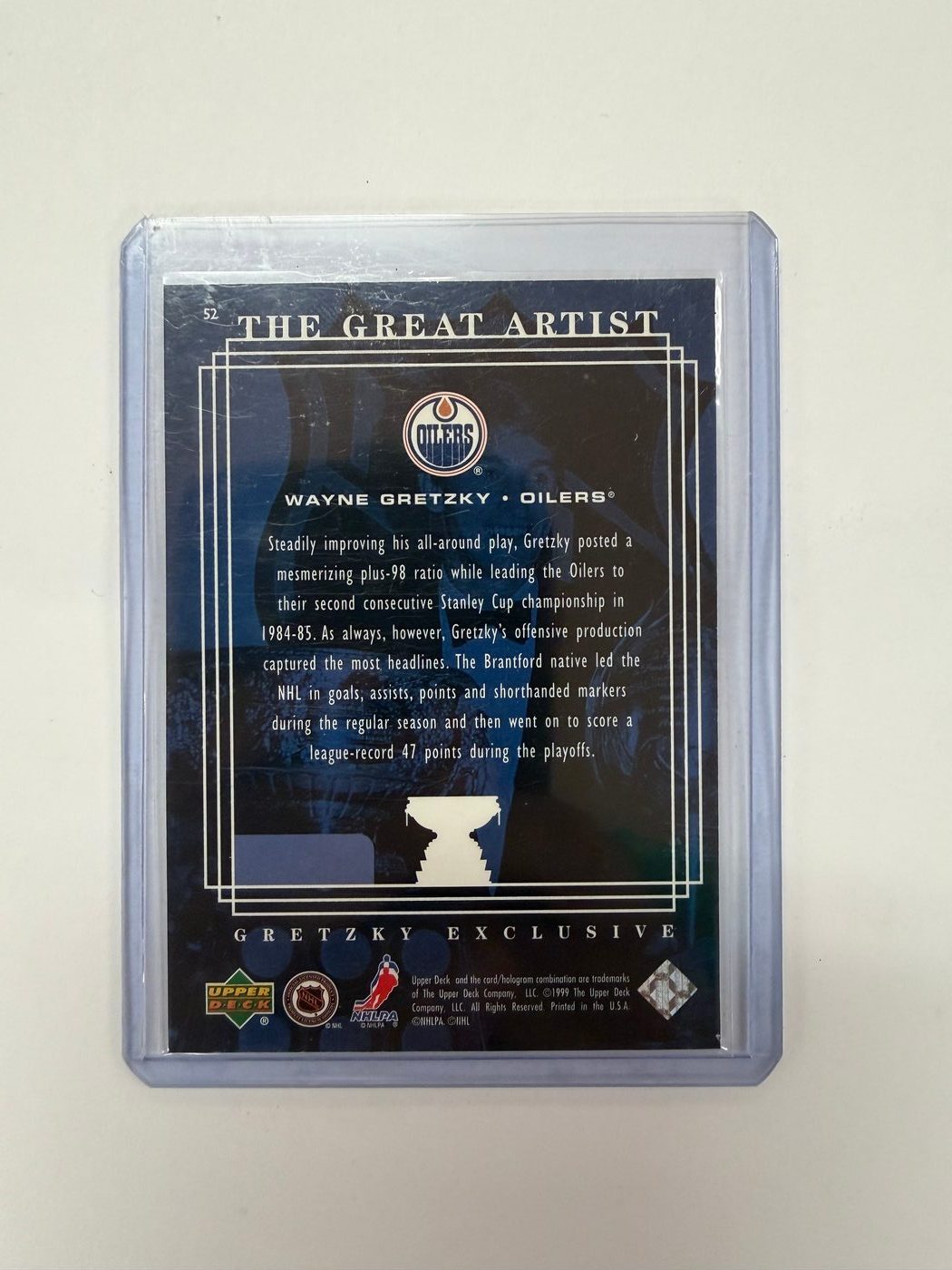 1999-00 Upper Deck Exclusive The Great Artist Wayne Gretzky 2