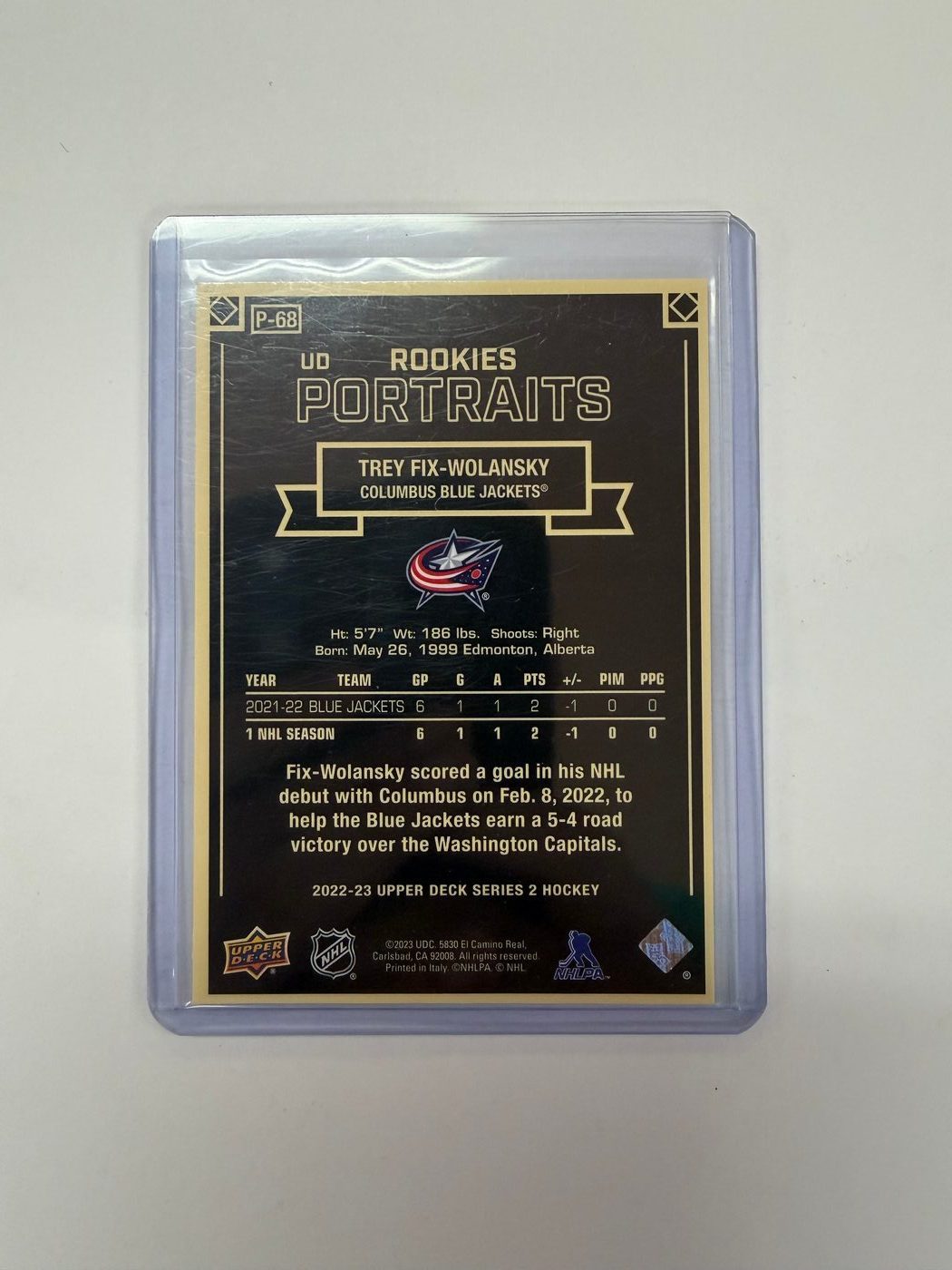 2022-23 Upper Deck UD Portraits Trey Fix-Wolansky 2