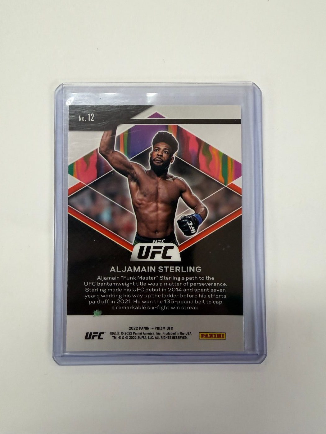2022 Panini Prizm UFC Fearless Aljamain Sterling 2