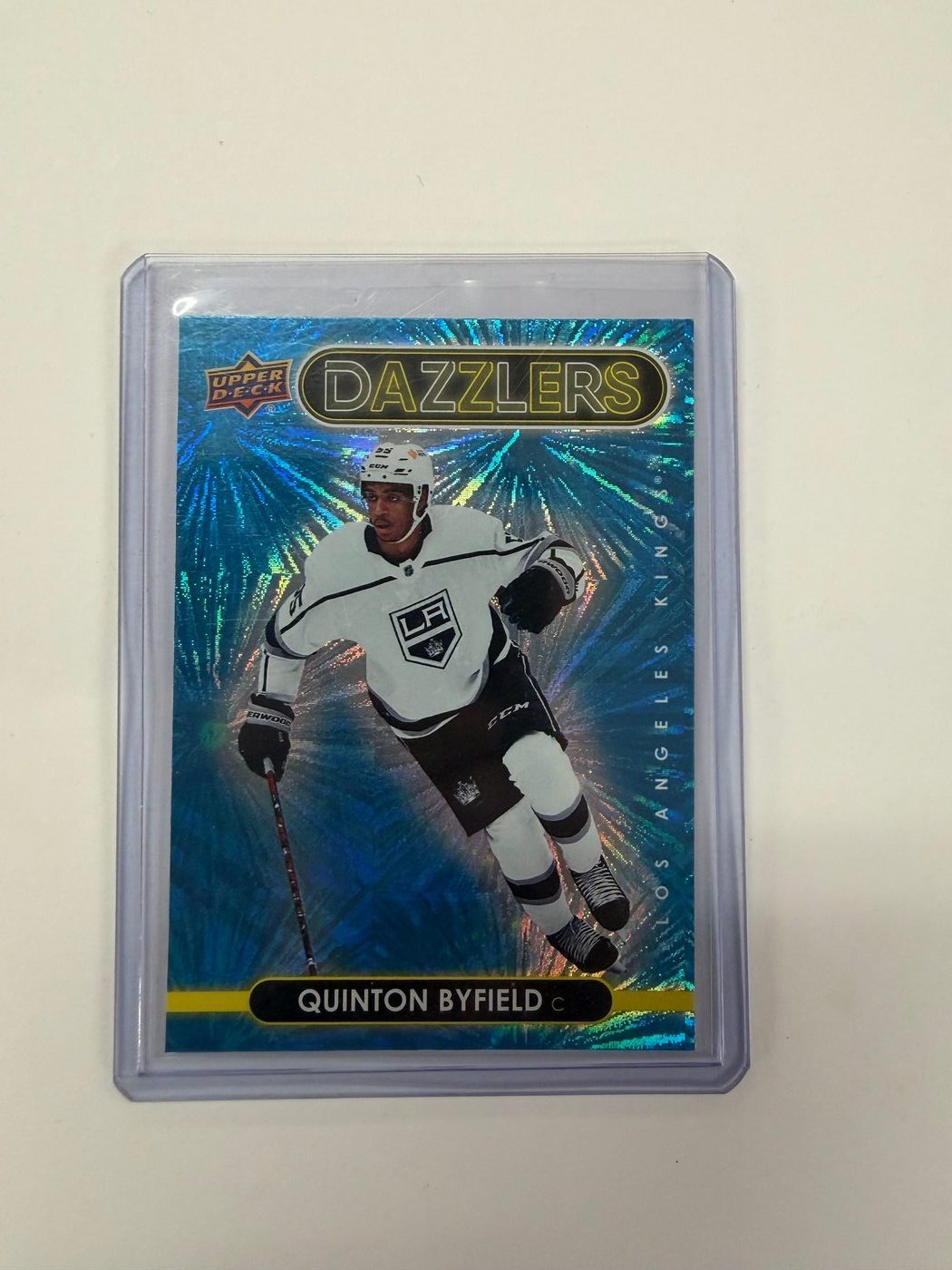2021-22 Upper Deck Dazzlers Blue Rookie Quinton Byfield