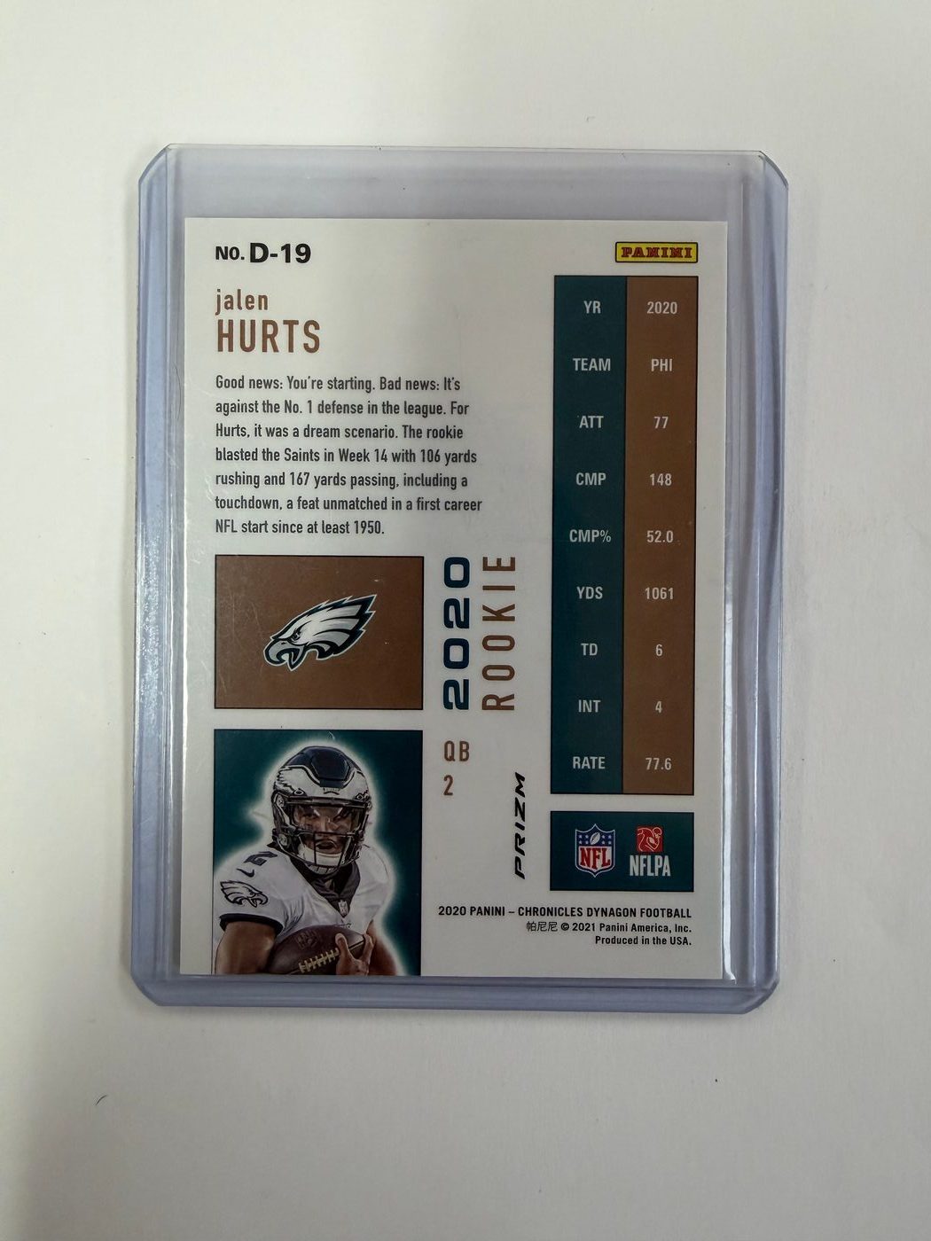 Panini 2020 Chronicles Dynagon Rookies Jalen Hurts 2
