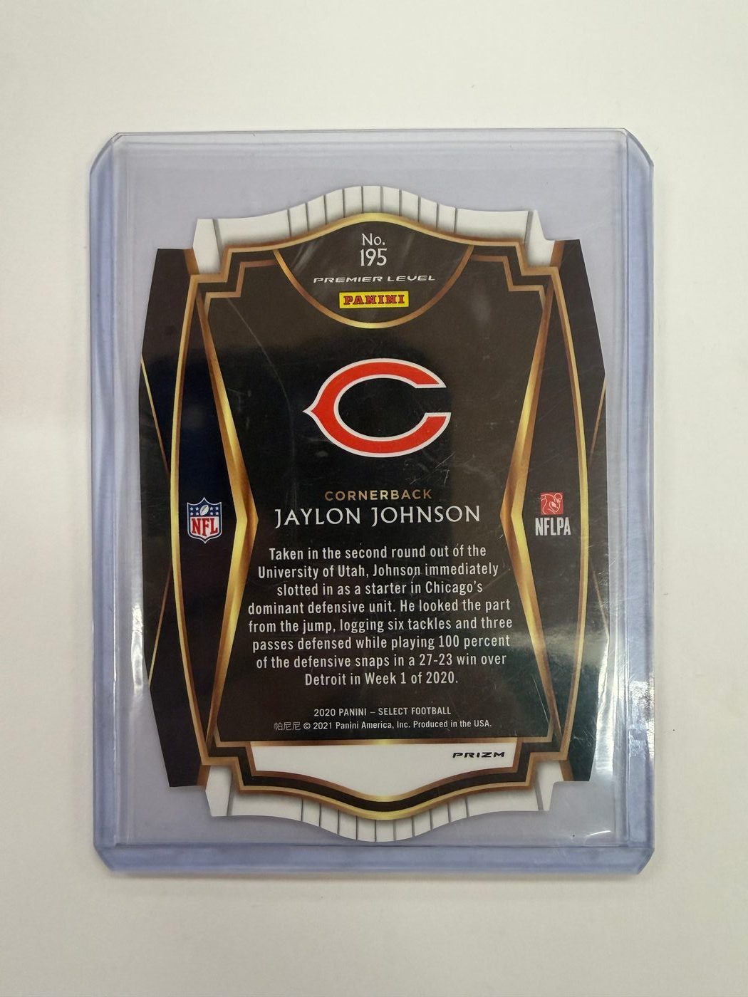 2020 Select Football Maroon Die-Cut Jaylen Johnson 2