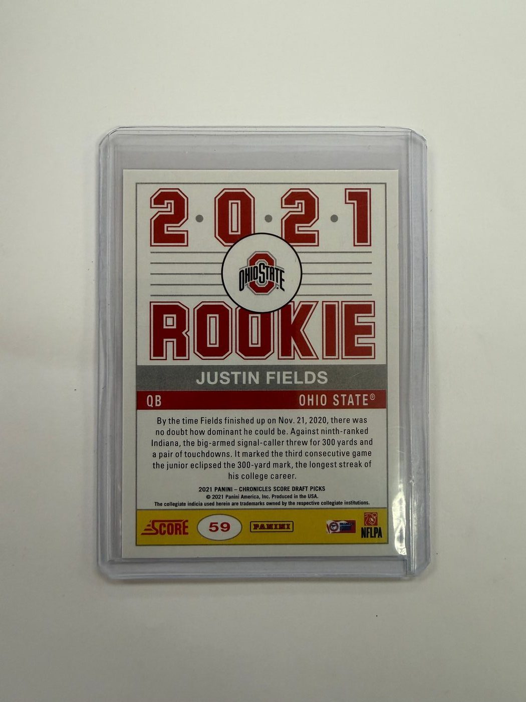 Justin Fields 2021 Panini Chronicles Draft Picks Score Retro 2