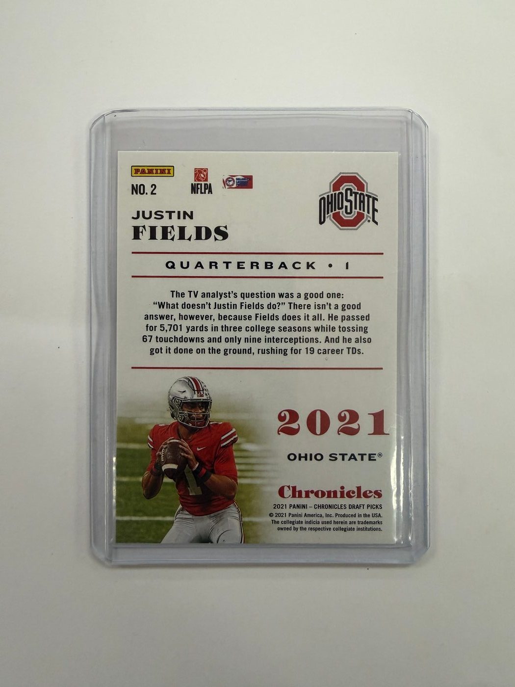 Justin Fields Rookie 2021 Panini Chronicles Draft Picks 2