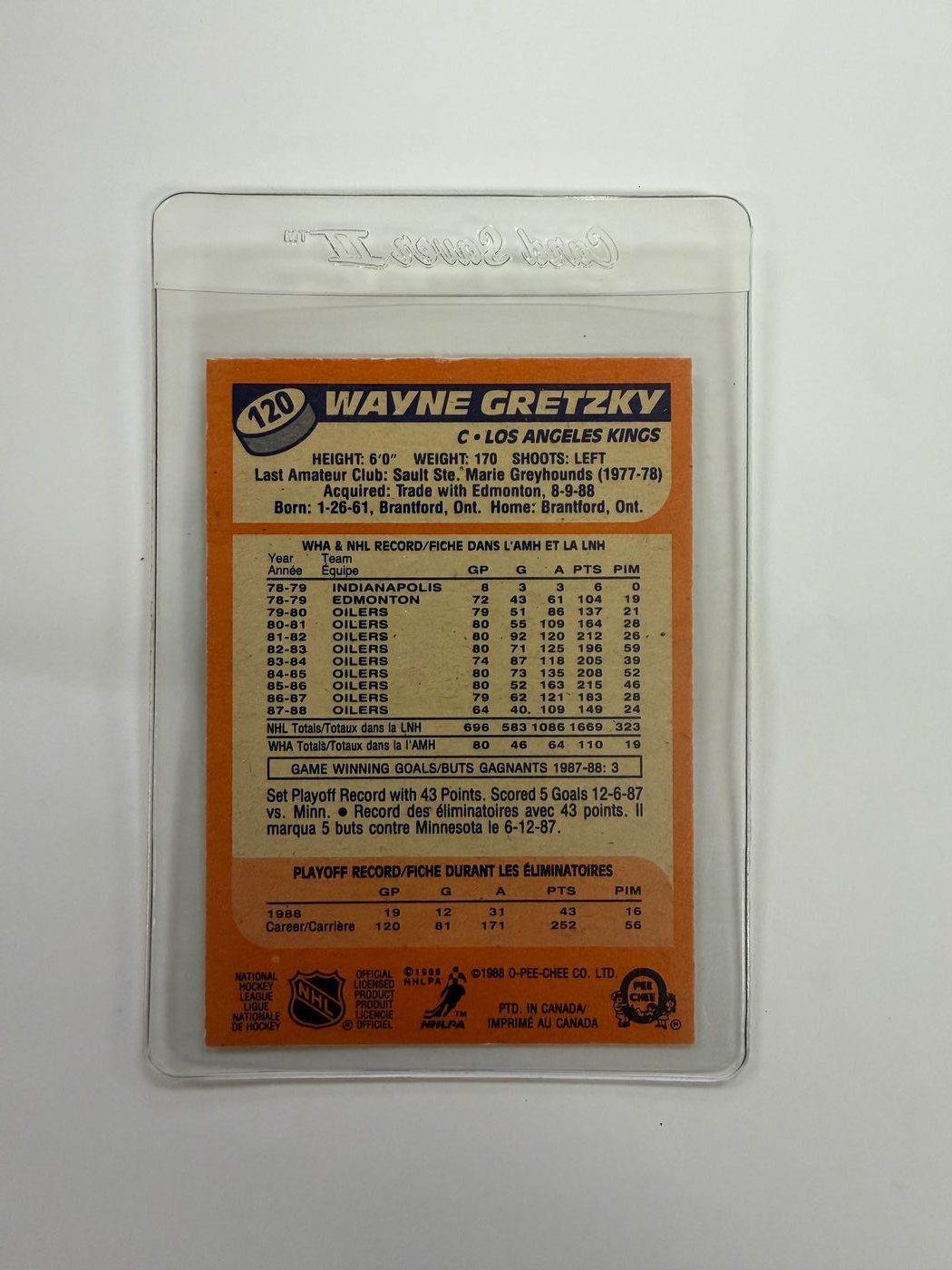 Wayne Gretzky 1988-89 O-Pee-Chee 2