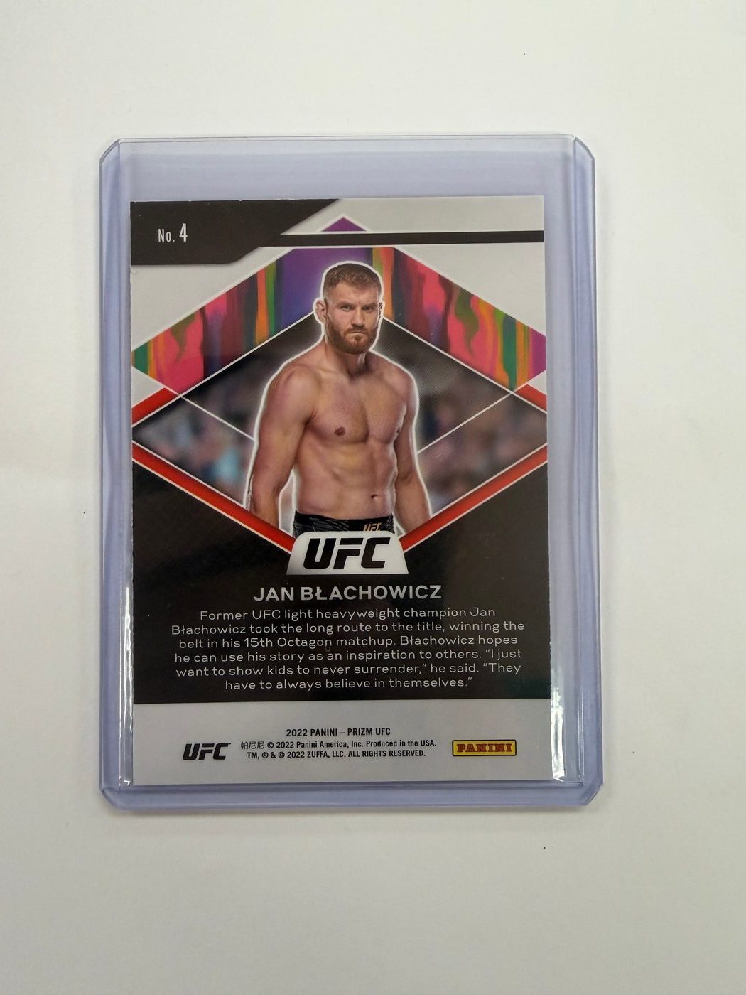 Jan Blachowicz Panini Prizm UFC Fearless 2022 2